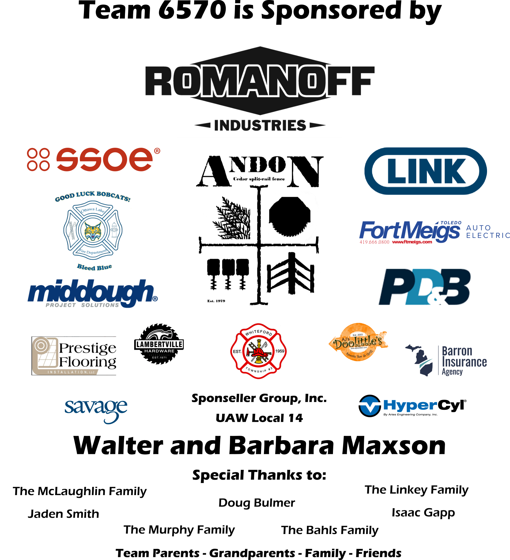Thanks to our incredible sponsors!